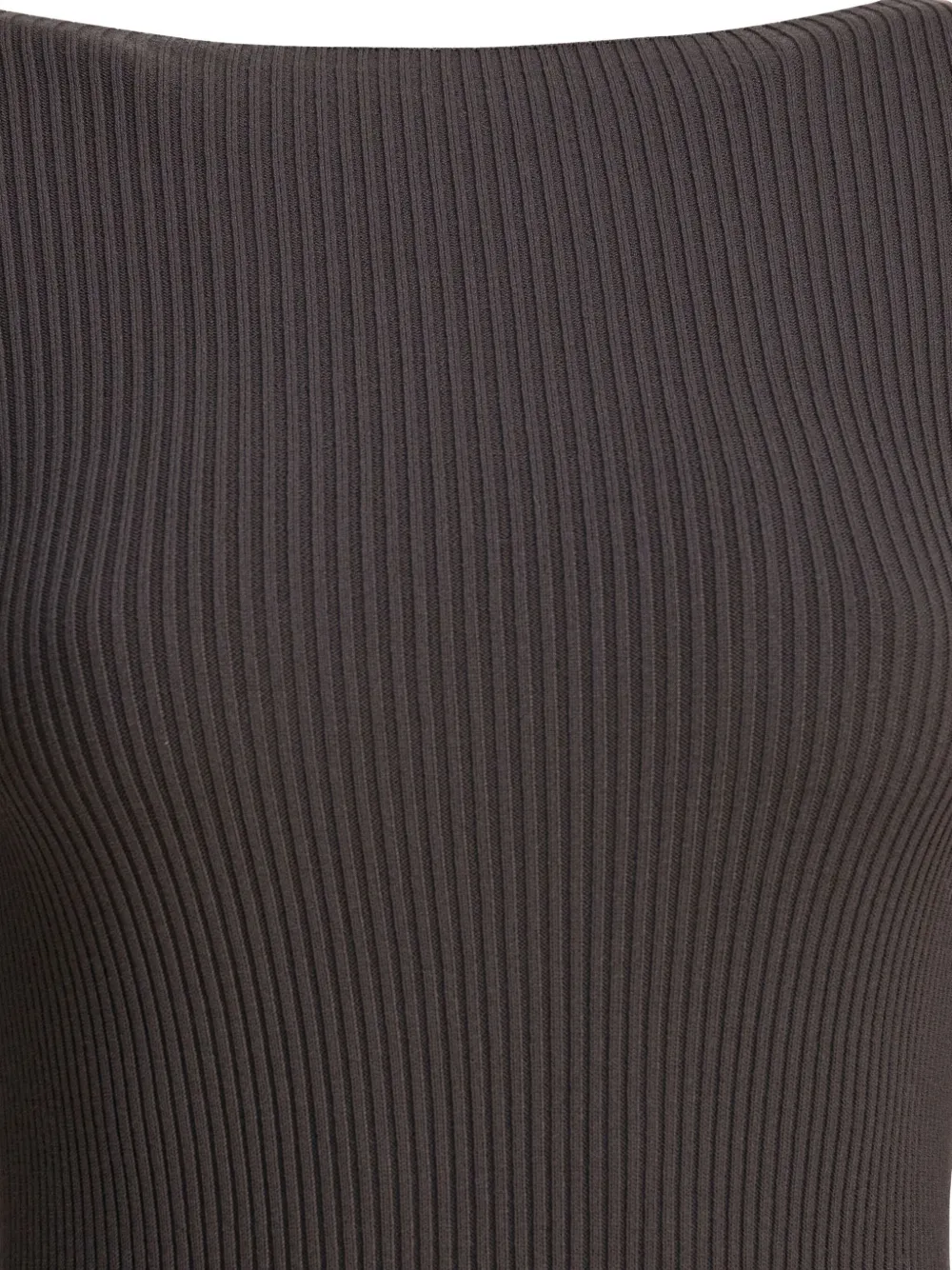Rick Owens ribbed open-back midi dress Grijs