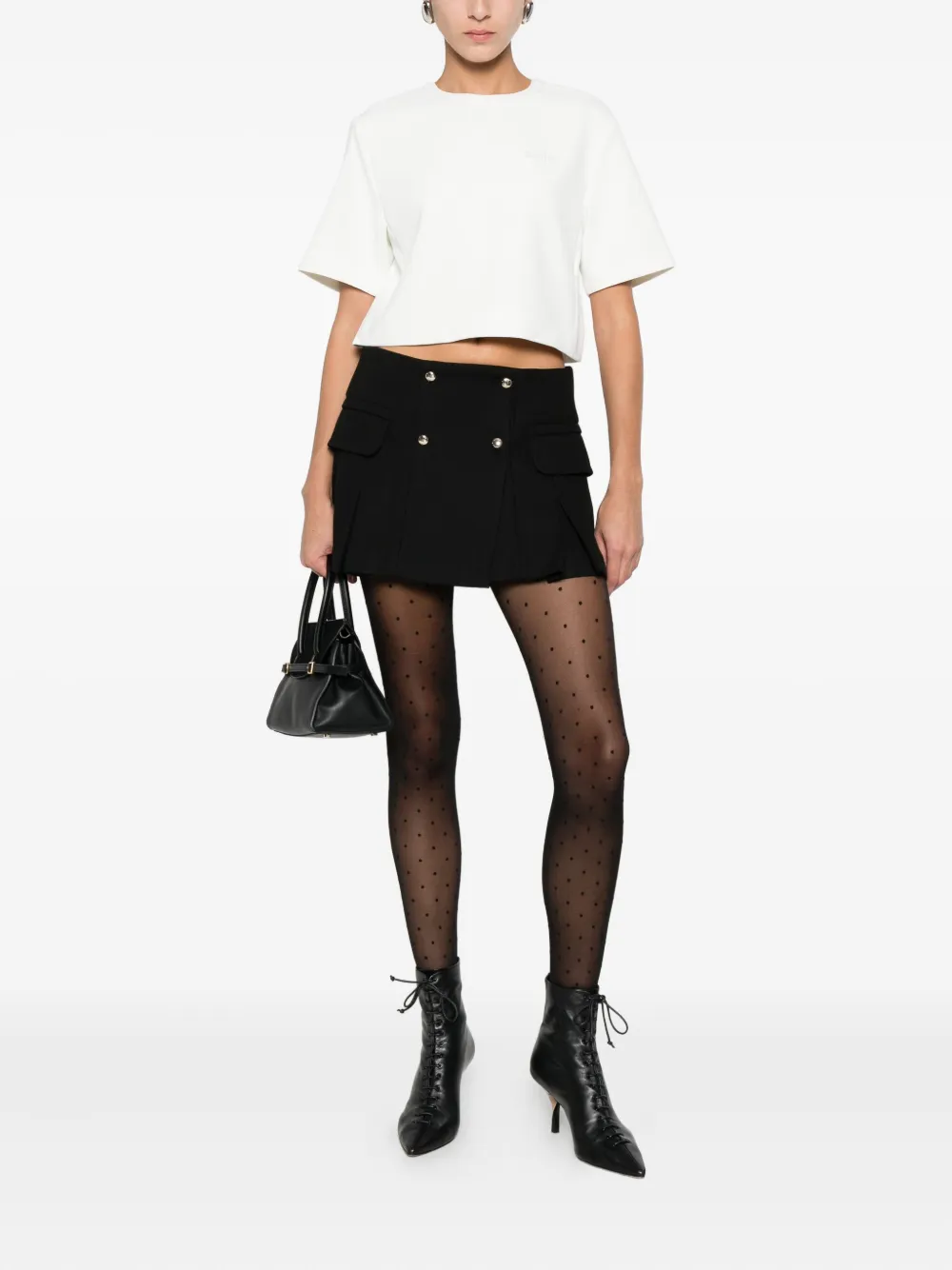 Maje tailored mini skirt - Zwart