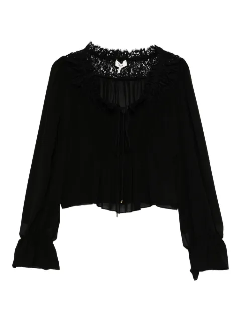 Chloé Blusa con bordo in pizzo