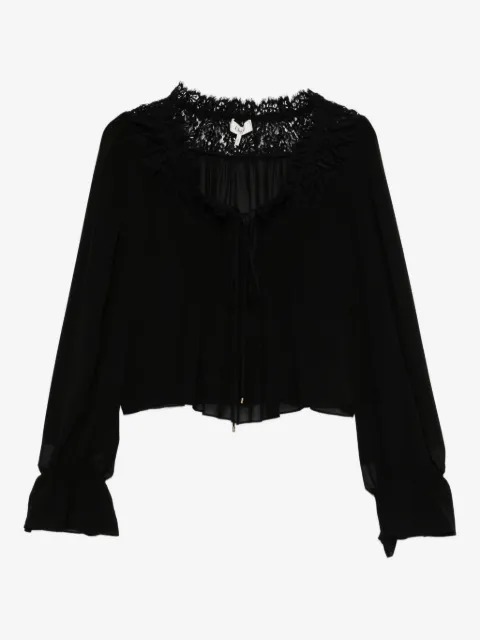 Chloé Blusa com acabamento de renda