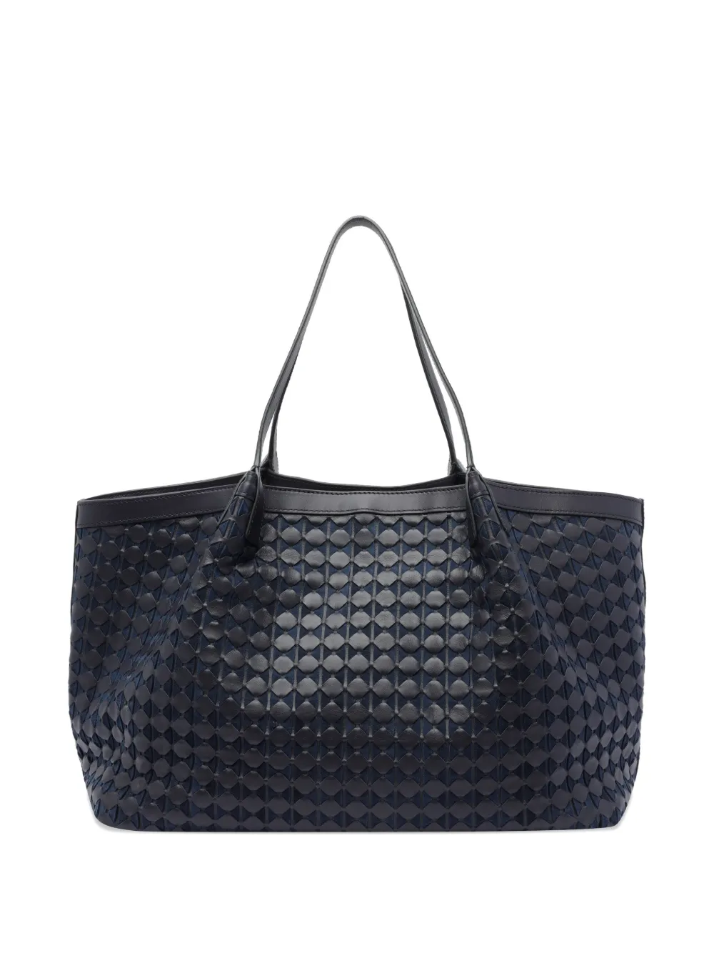 Serapian Secret grote leren shopper - Blauw
