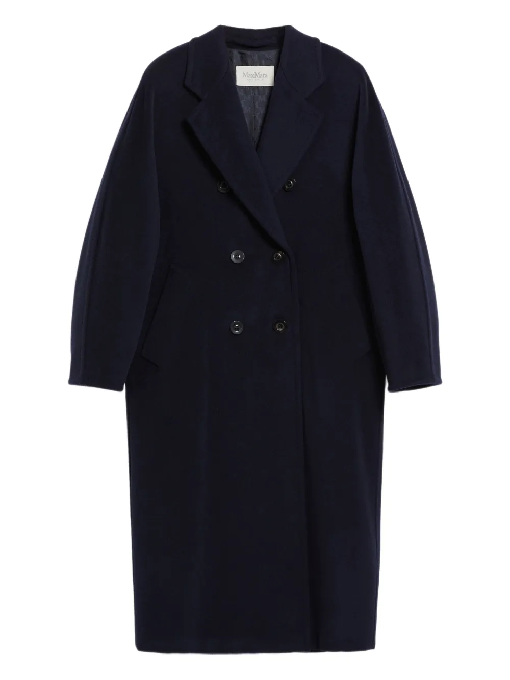 Max Mara Mantel met dubbele rij knopen Blauw