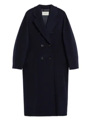 Prada デタッチャブルカラーダブルコート | ブルー | FARFETCH JP