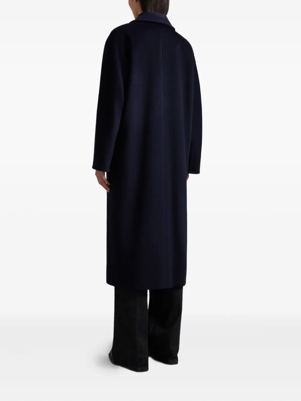 Max Mara Mantel met dubbele rij knopen Blauw