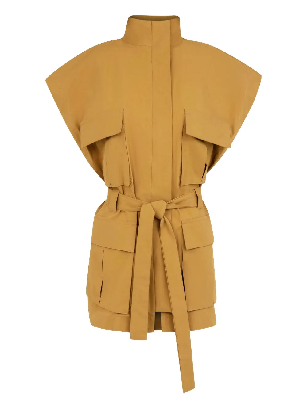 Lenny Niemeyer Gilet Semente con cintura - Giallo