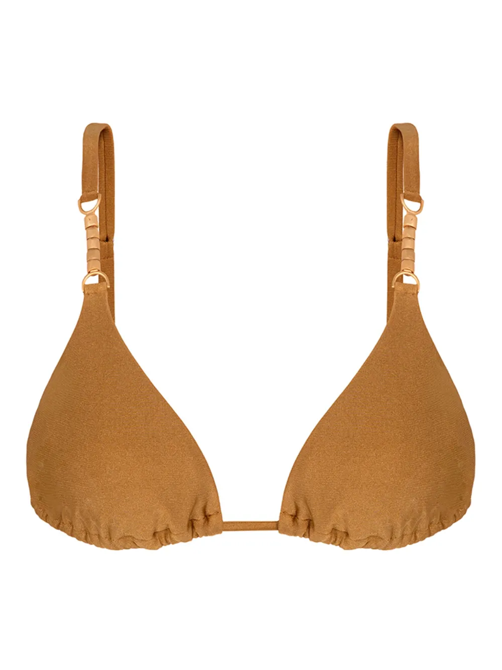 Lenny Niemeyer Top bikini Cortininha a triangolo con perline - Giallo