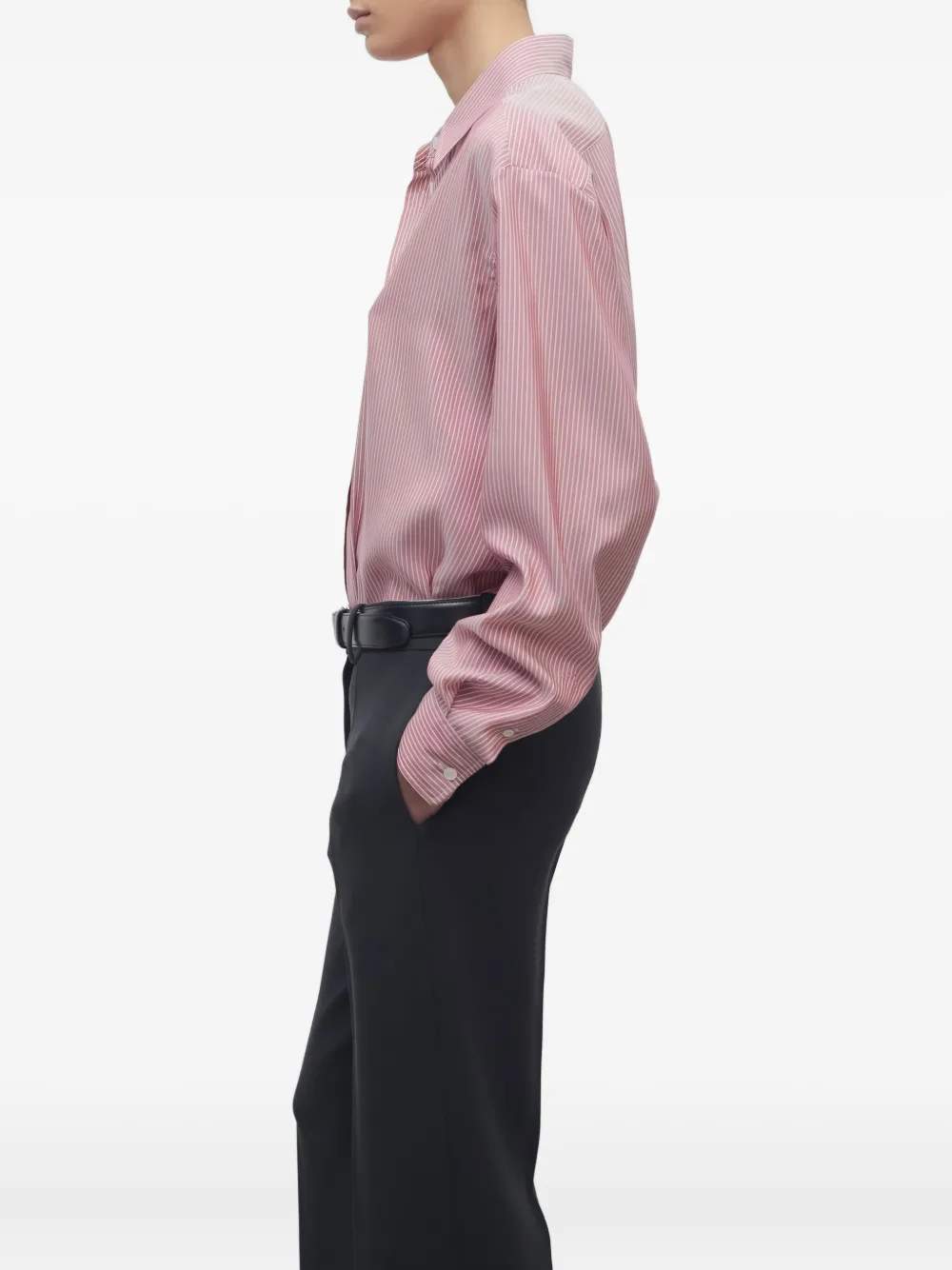 The Row stripe-pattern shirt - Rood