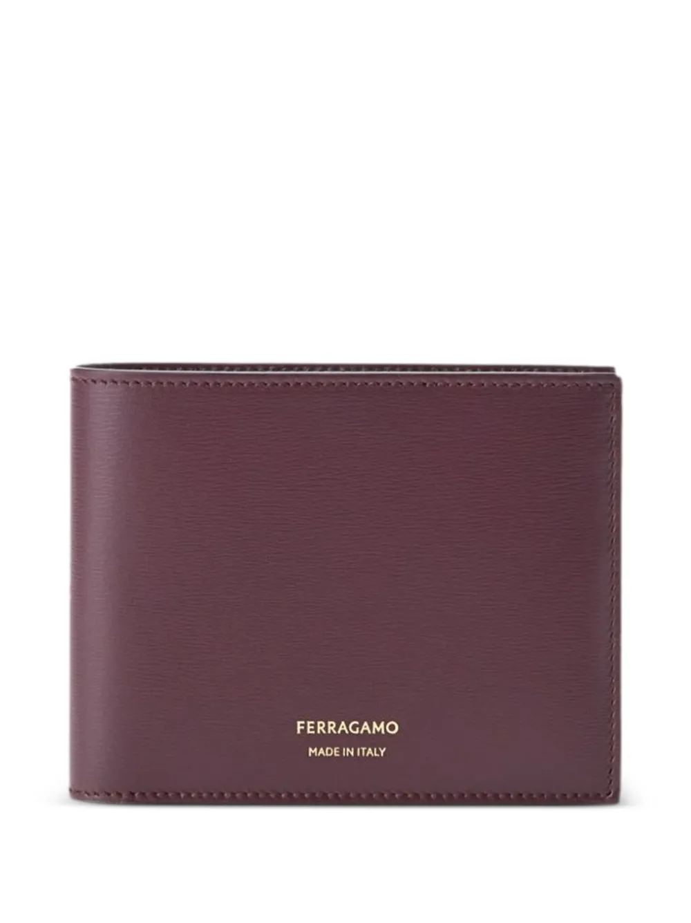 Ferragamo Calfskin-leather Bi-fold Wallet In Red