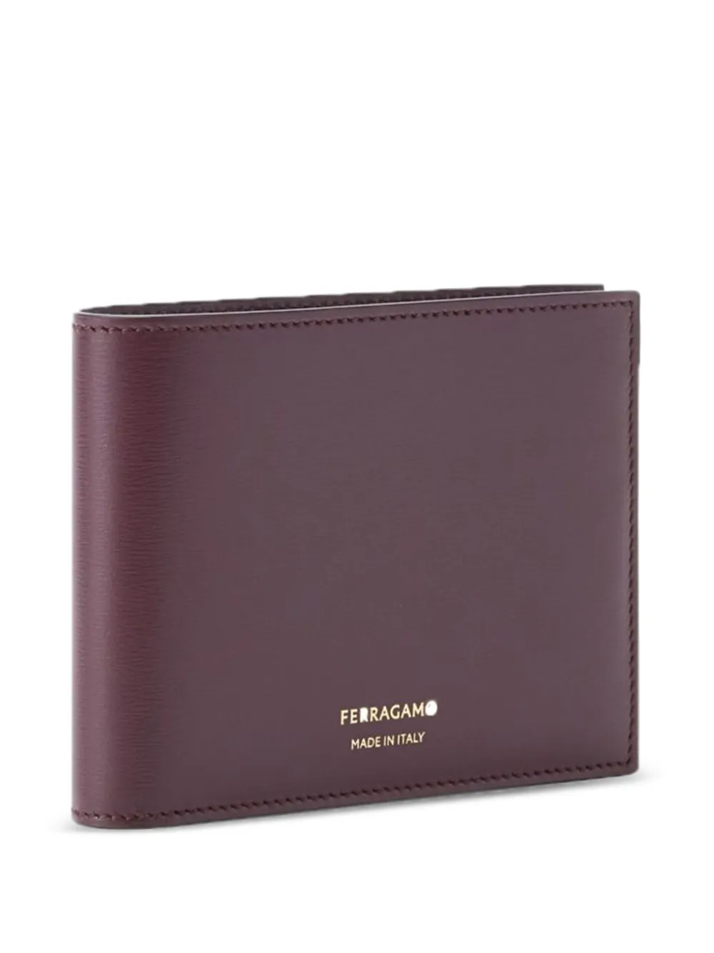 Ferragamo calfskin-leather bi-fold wallet Rood
