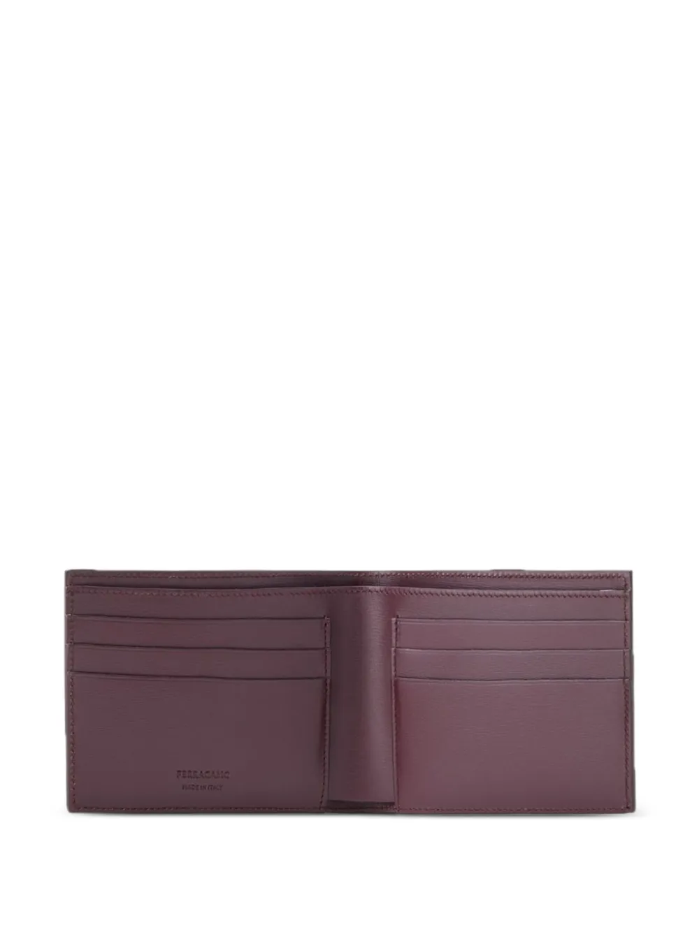 Ferragamo calfskin-leather bi-fold wallet Rood