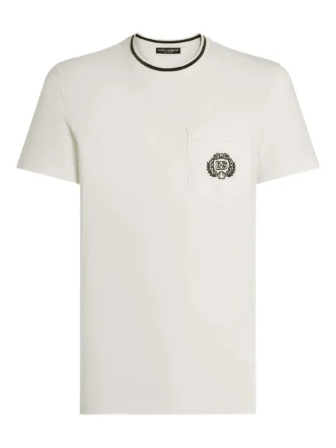 Dolce & Gabbana logo-embroidered pocket T-shirt