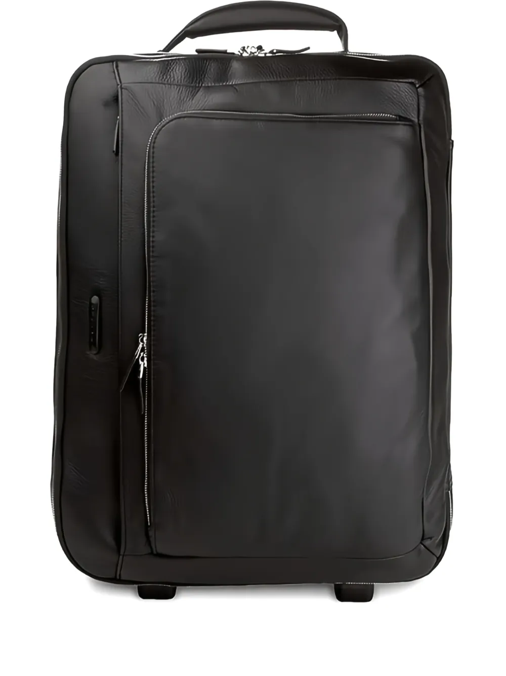 Piquadro Zipped Cabin Trolley In Black