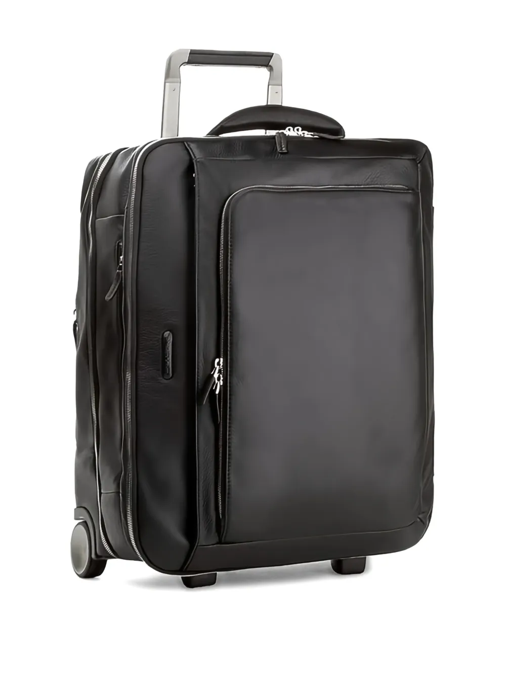 Piquadro Zipped Cabin Trolley In Black