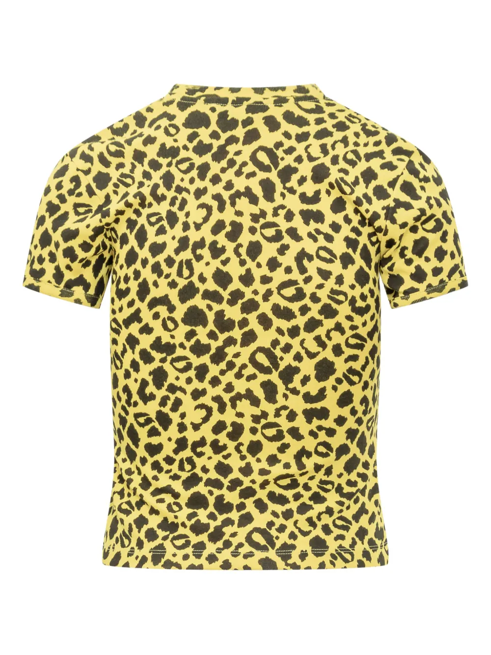 Coperni crystal-embellished leopard-print T-shirt Geel