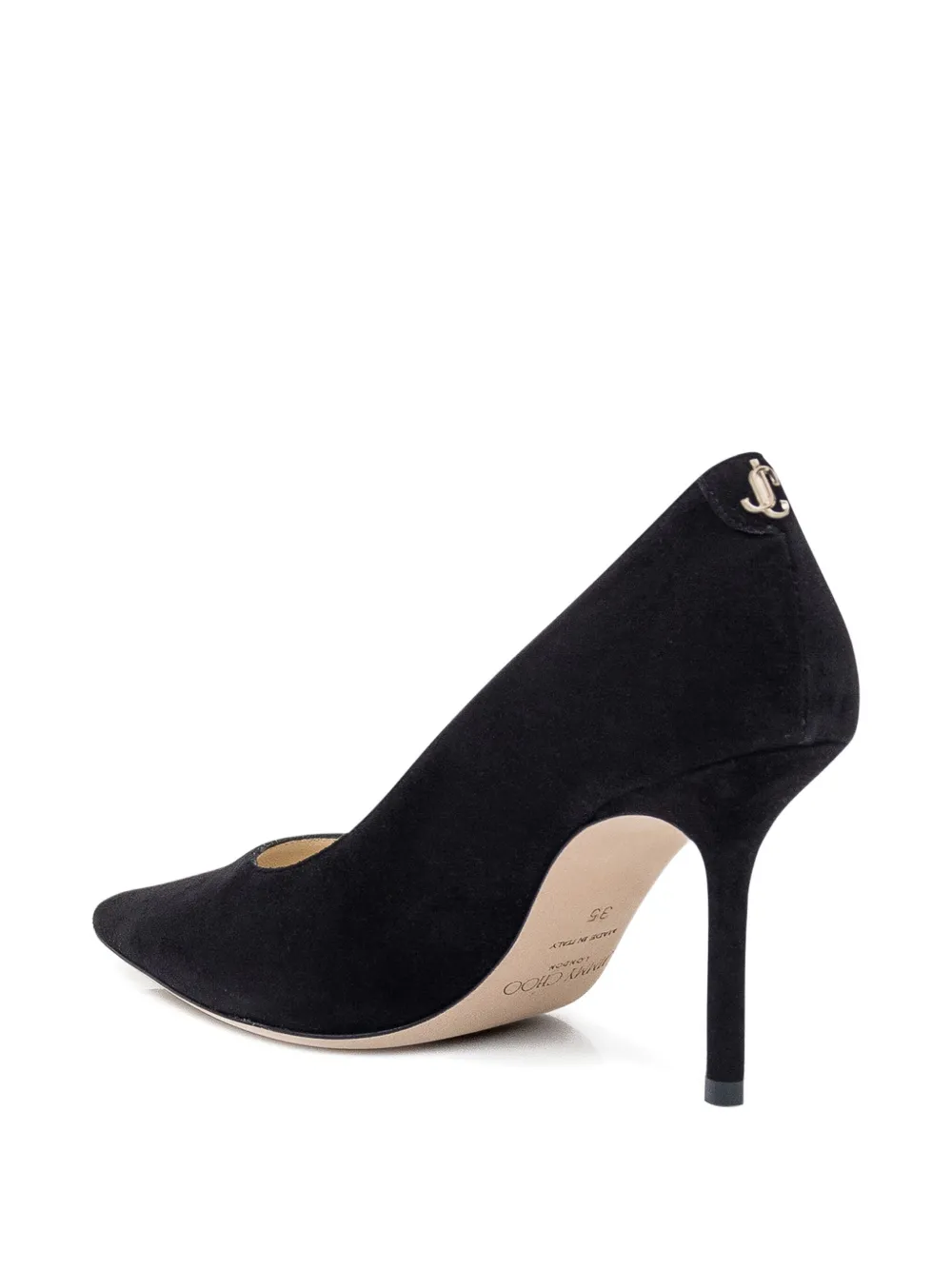 Jimmy Choo 85mm Love Pointed-toe Suede Pumps In Black