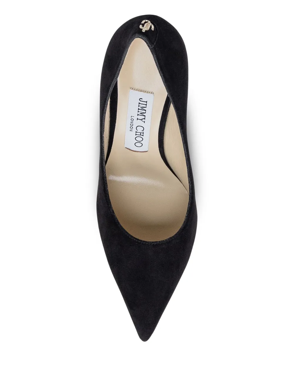 Jimmy Choo 85mm Love pointed-toe suede pumps Black