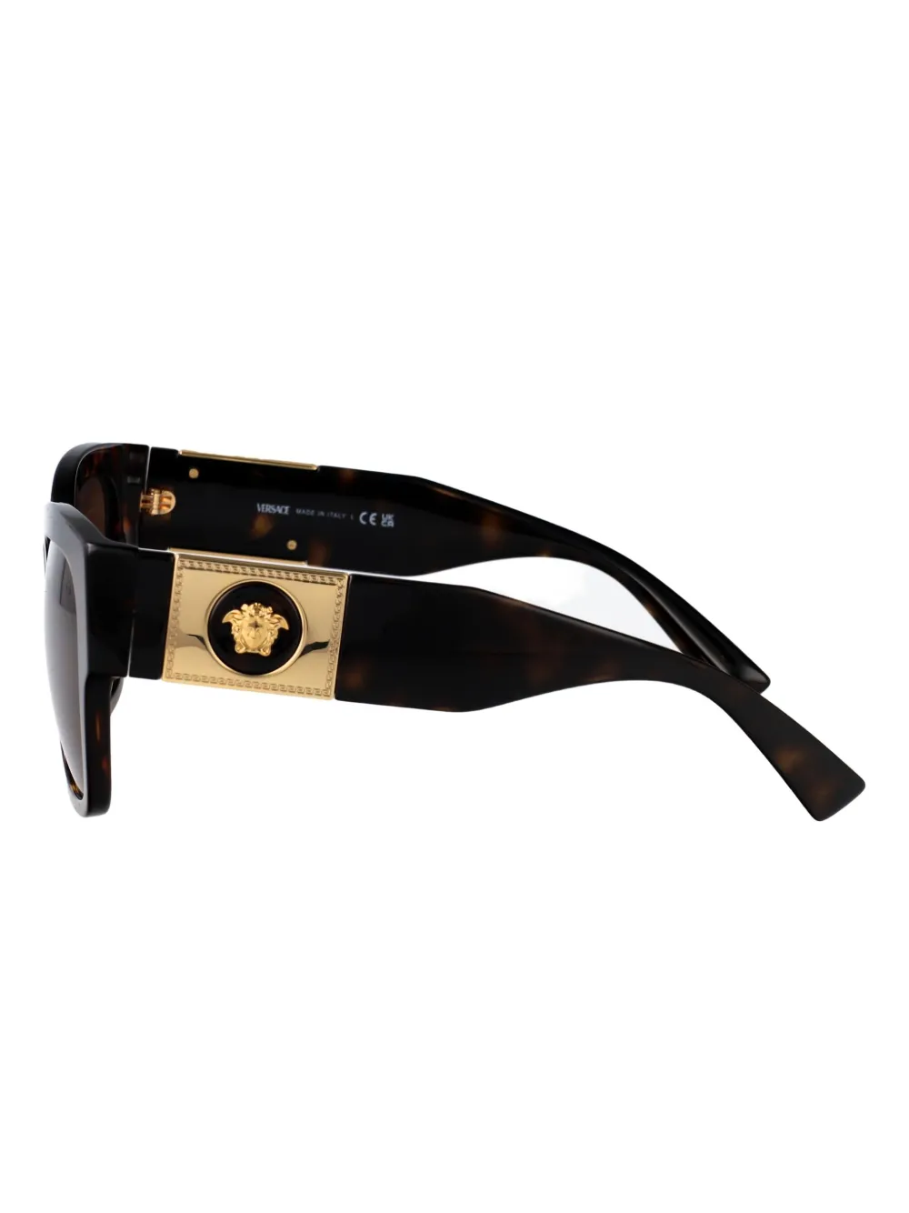 Versace Eyewear medusa-plaque acetate sunglasses Bruin