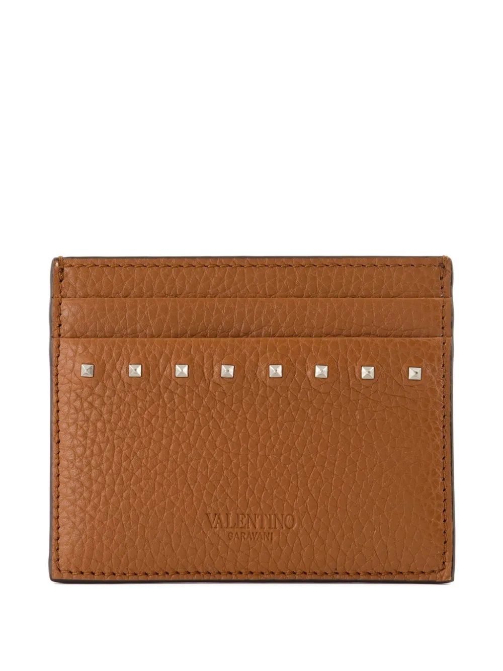 Valentino Garavani Rockstud leren pasjeshouder Bruin