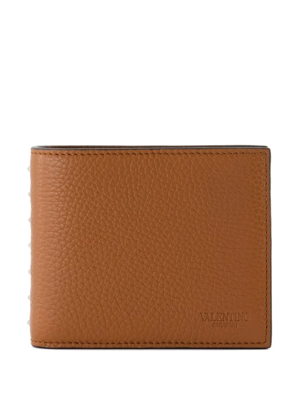 Valentino Garavani Rockstud calfskin wallet Bruin