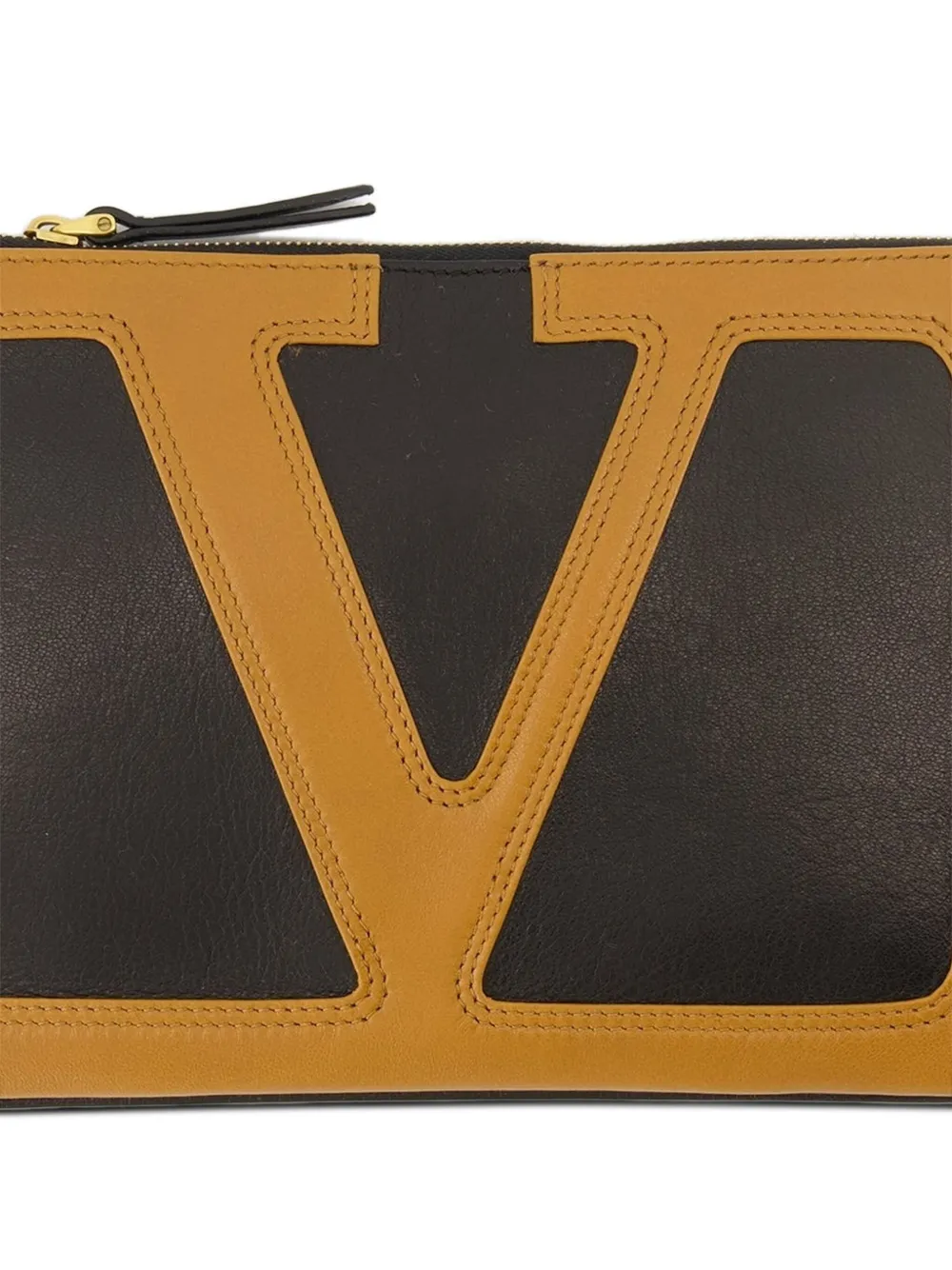 Valentino Garavani Viva Superstar VLogo leren pochette - Bruin