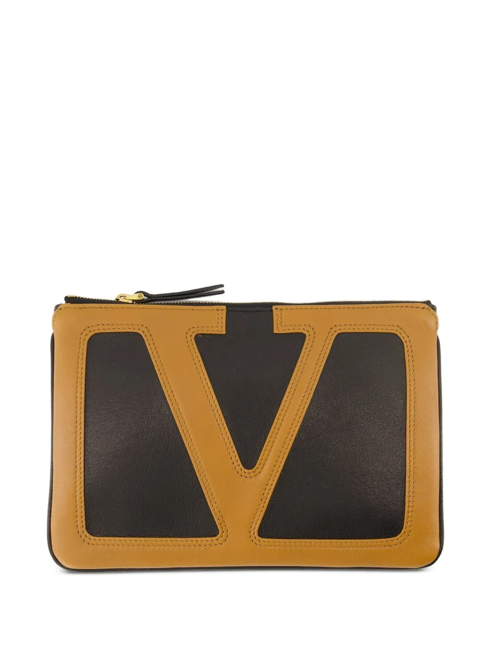 Valentino Garavani Viva Superstar VLogo leren pochette Bruin