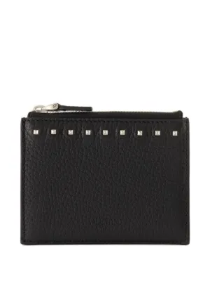 Valentino Garavani Vロゴ レザー マネークリップ 財布 | ブラック