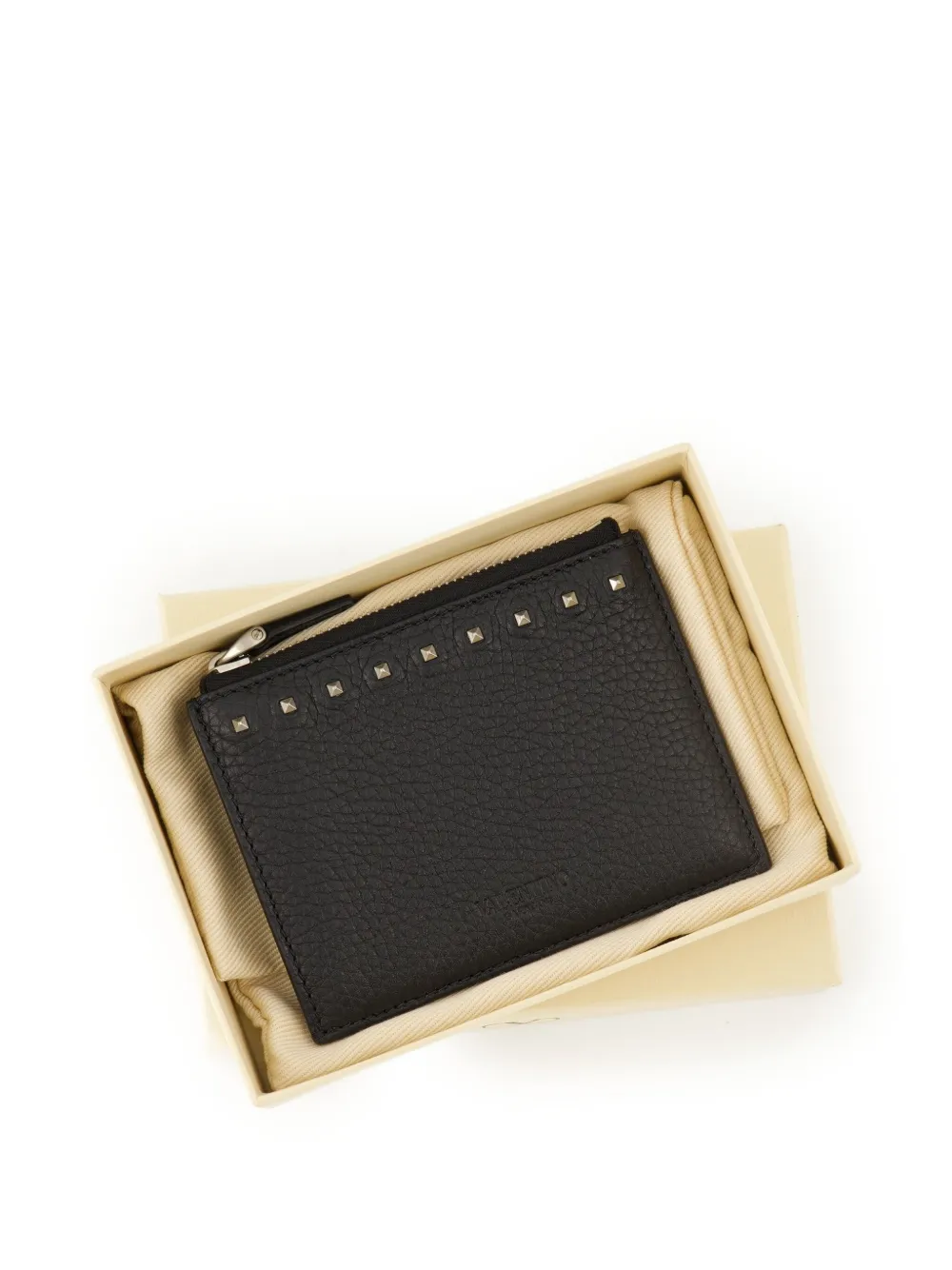 Valentino Garavani Rockstud pasjeshouder met rits Zwart