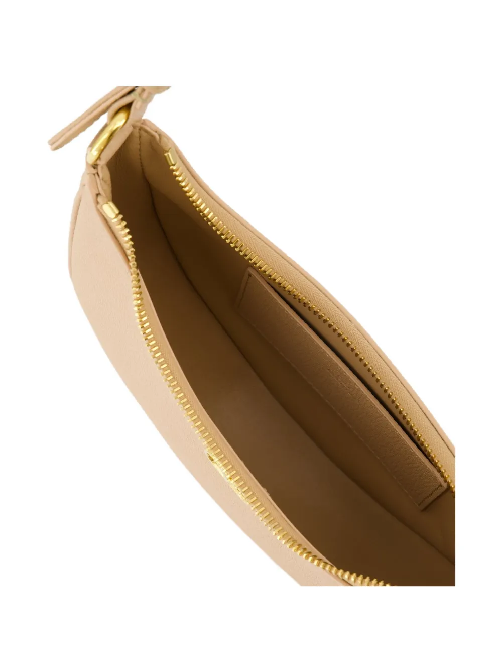 Valentino Garavani Le Mini Sac crescent-shaped zip-top shoulder bag Beige