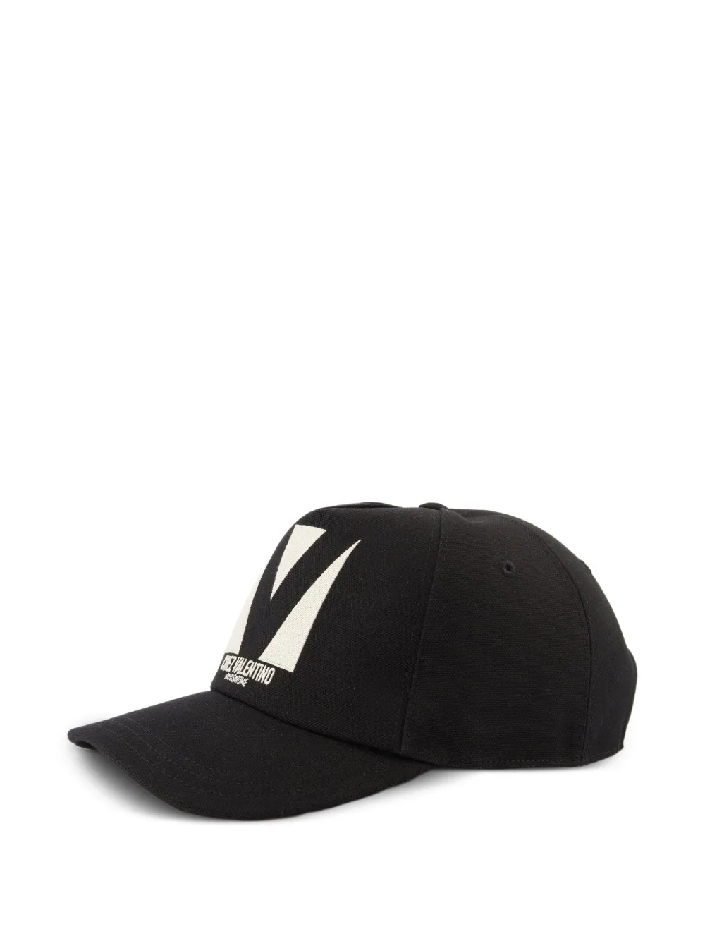 Valentino Garavani Katoenen pet met geborduurd logo Zwart