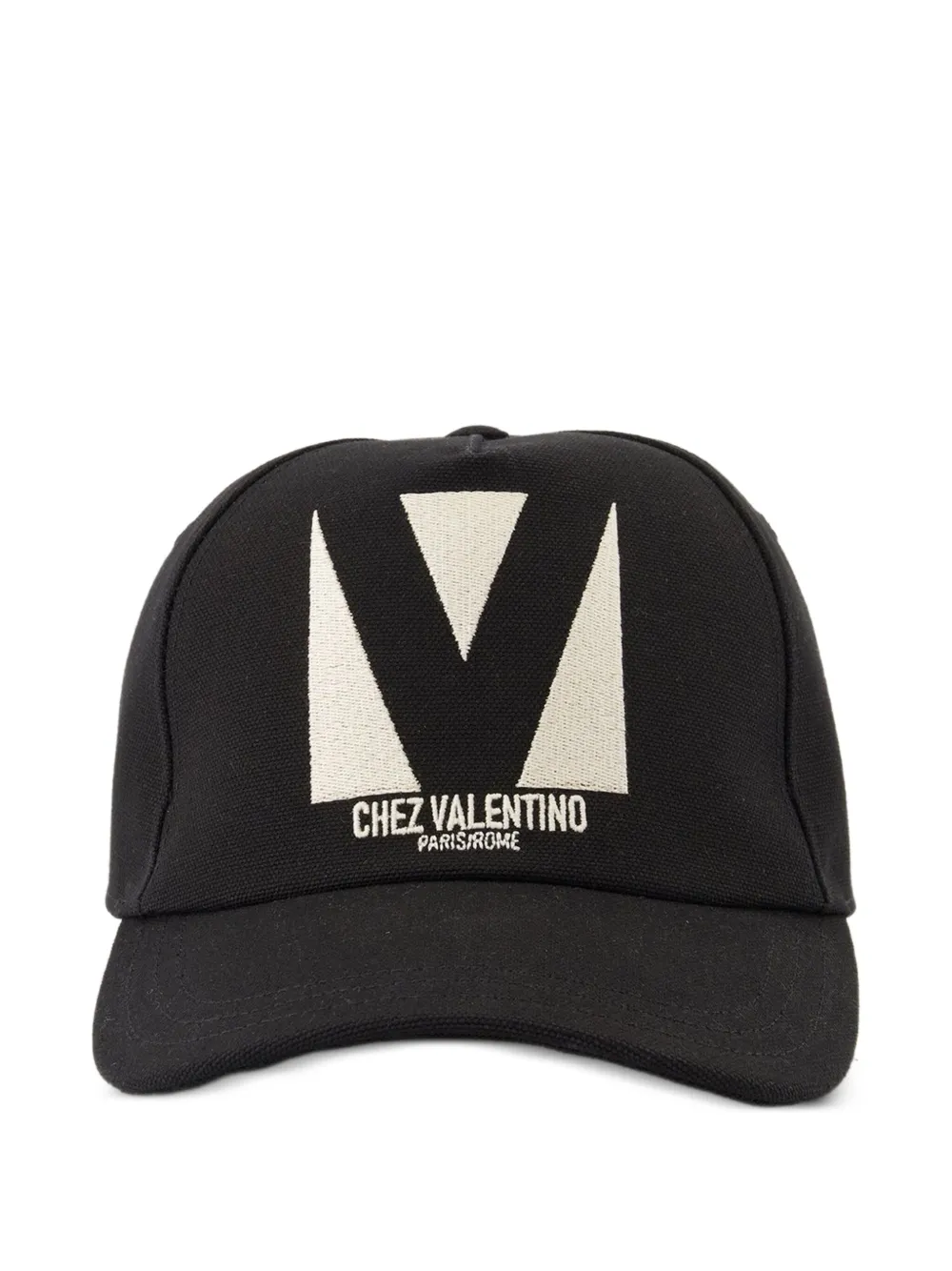 Valentino Garavani Katoenen pet met geborduurd logo Zwart