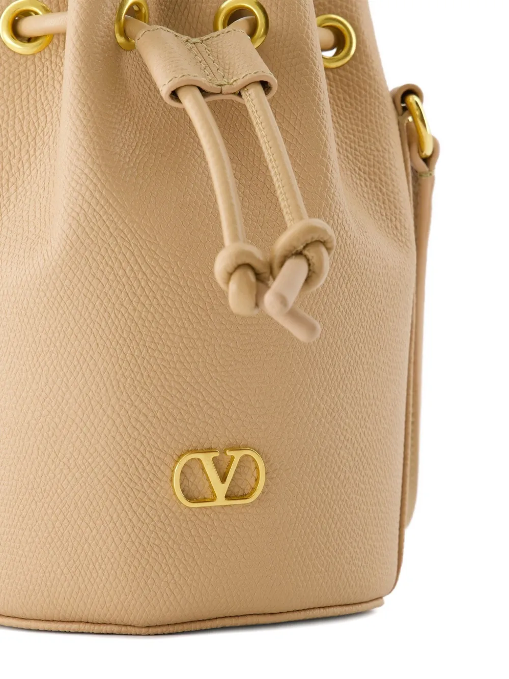 Valentino Garavani VLogo Signature bucket-tas met trekkoord Beige