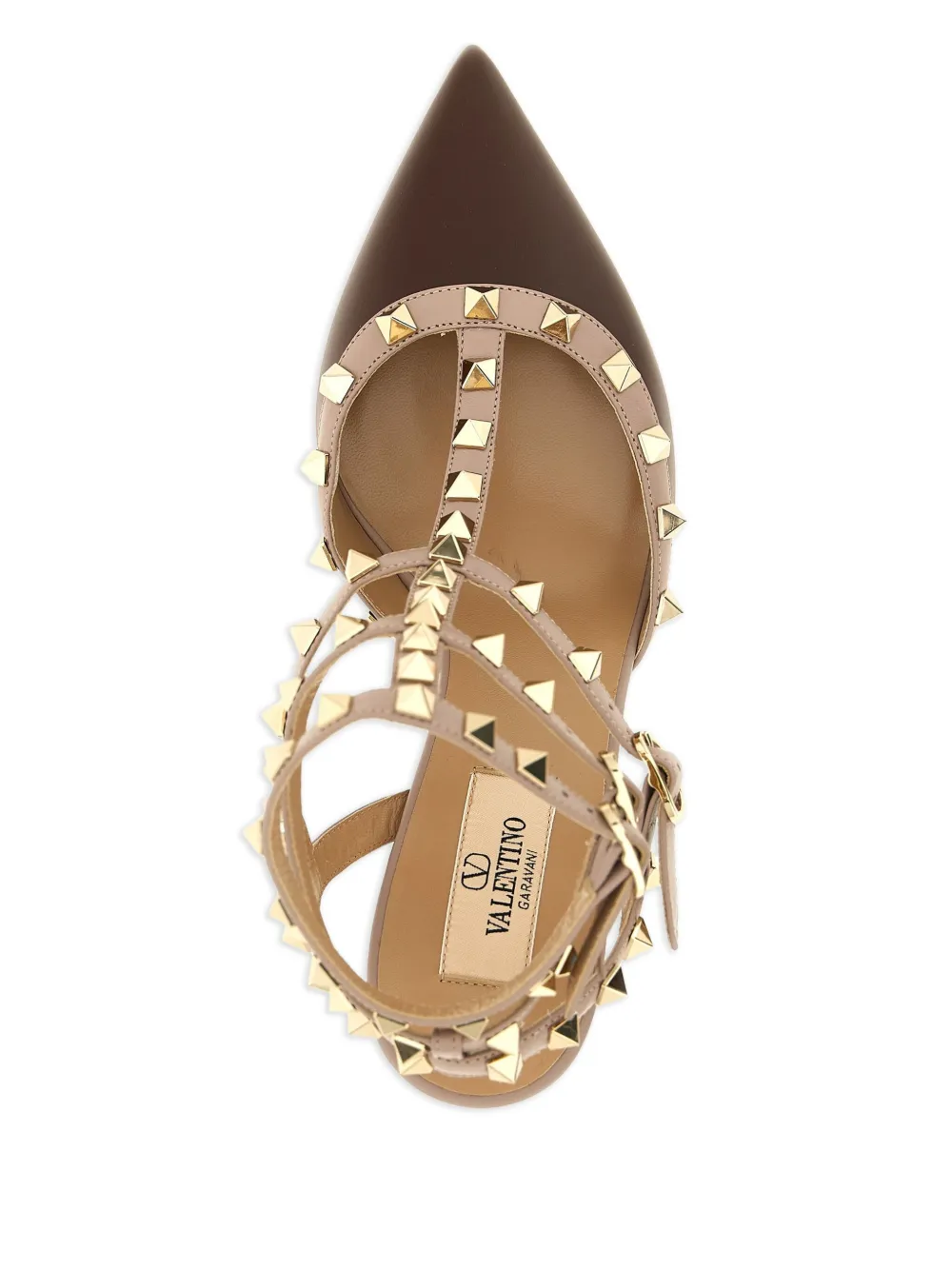 Valentino Garavani 65MM rockstud pumps Brown