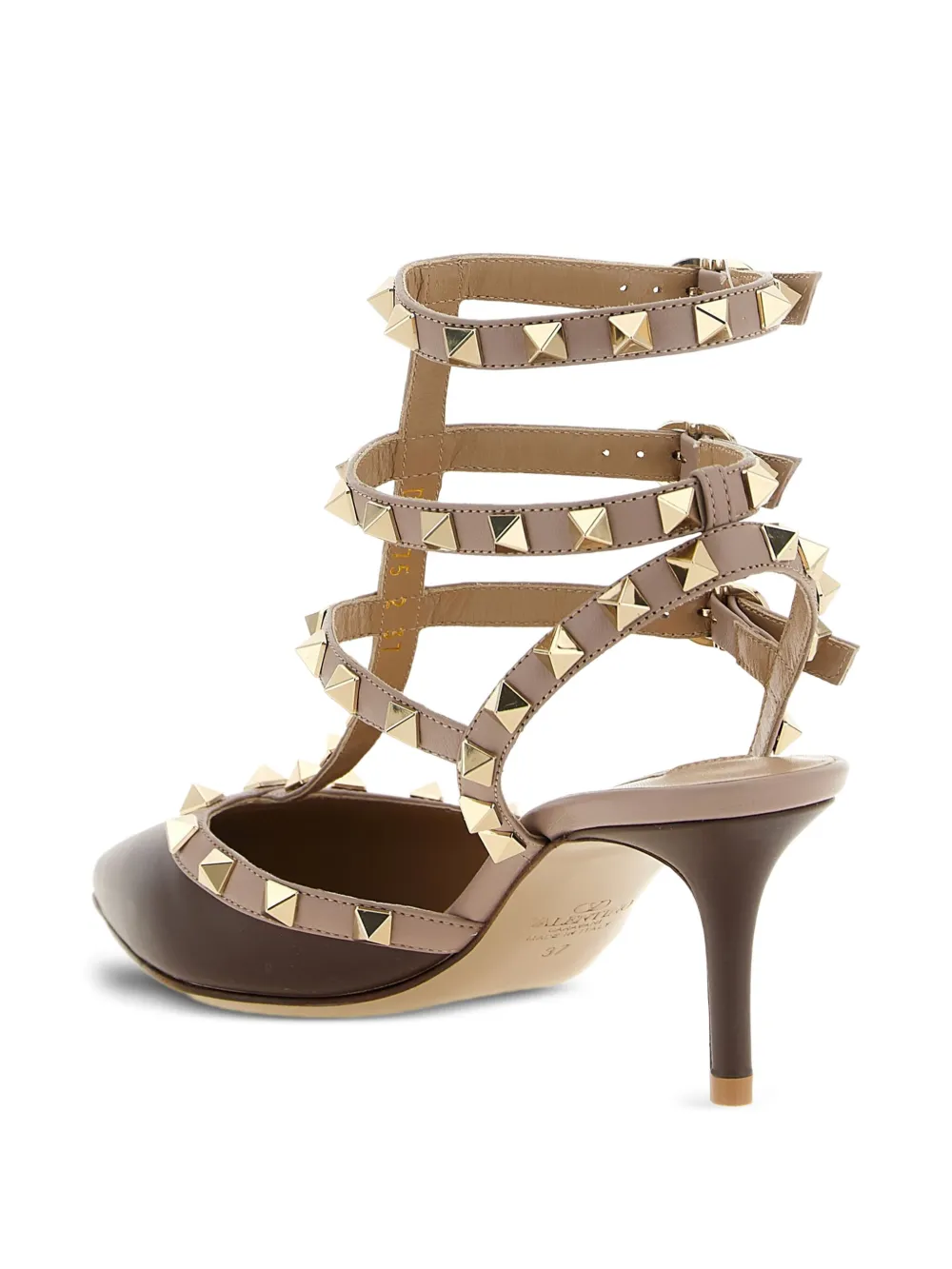 Valentino Garavani 65MM rockstud pumps Brown