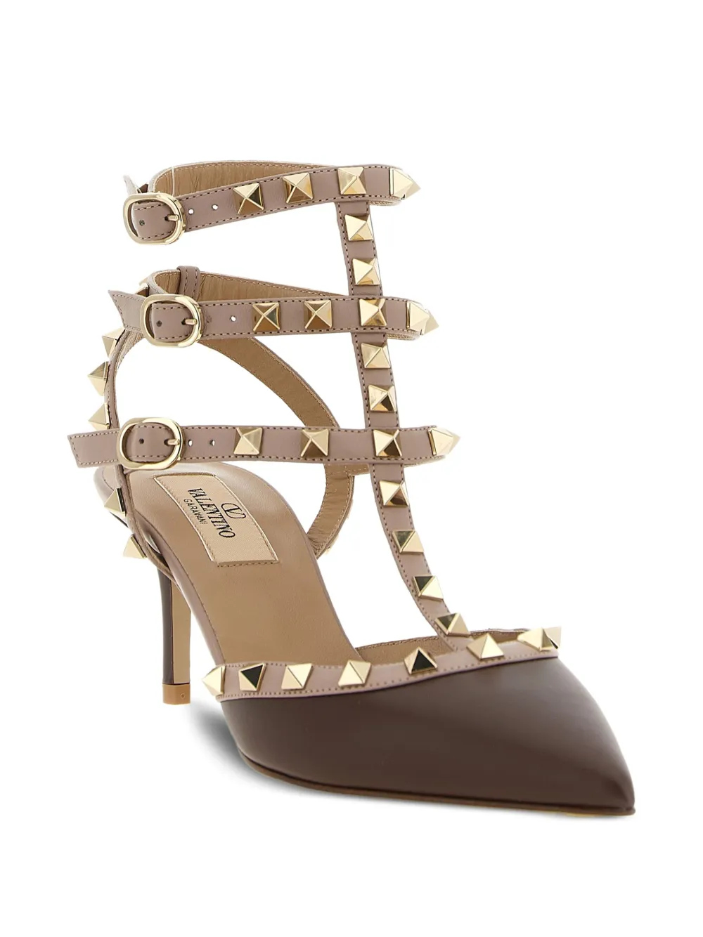 Valentino Garavani 65MM rockstud pumps Brown