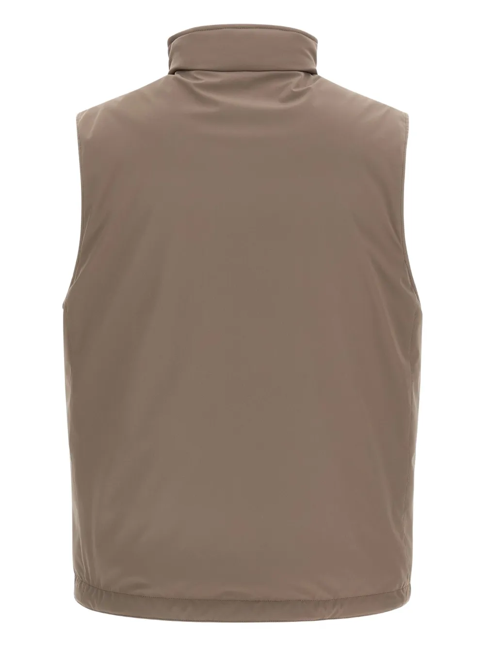 Brunello Cucinelli Gewatteerde bodywarmer met hoge hals Beige