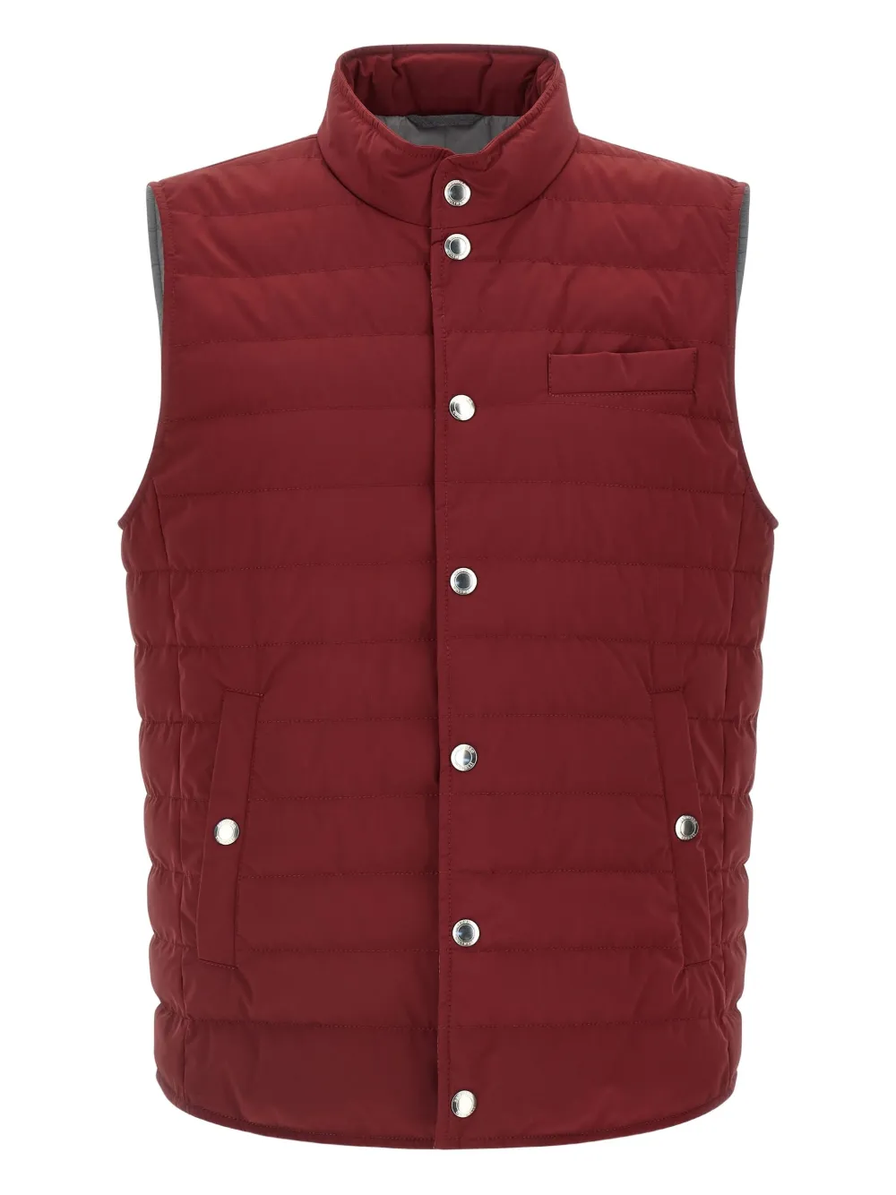 quilted high-neck vest