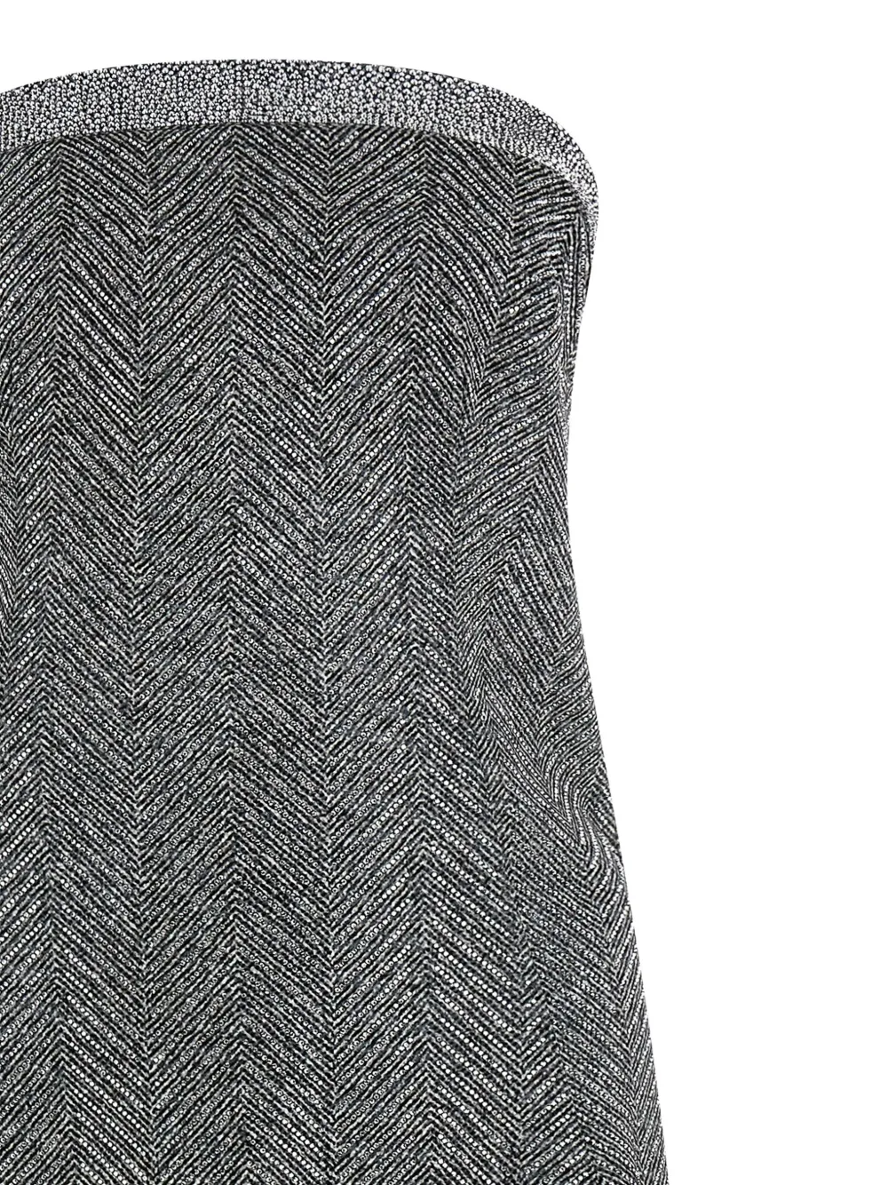 Ermanno Scervino Maxi-jurk verfraaid met stras en visgraatpatroon Grijs