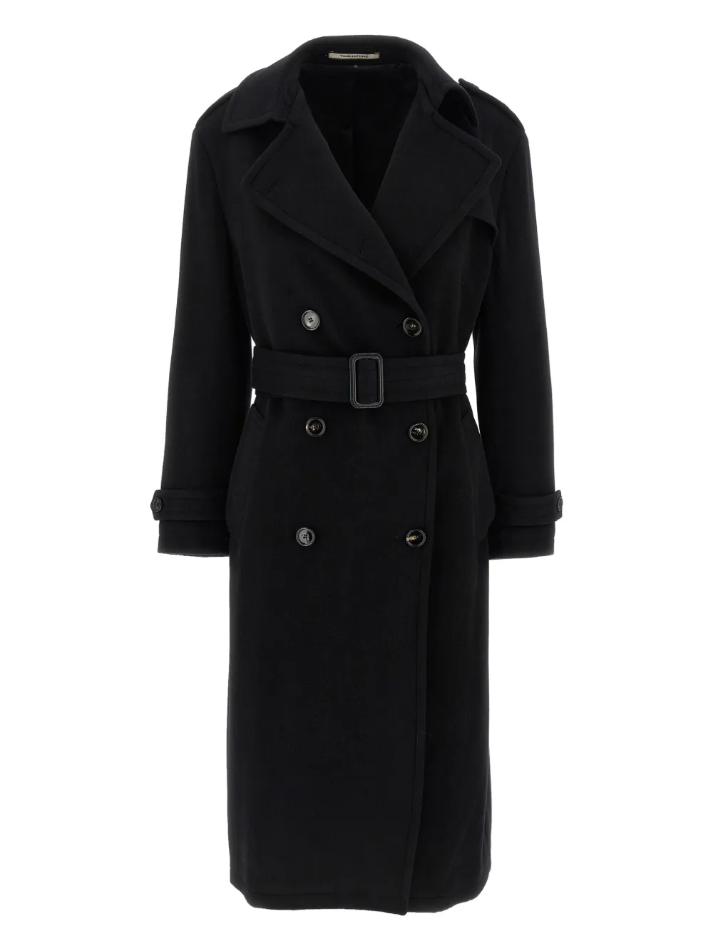 double-breasted belted coat