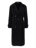Tagliatore double-breasted belted coat - Black