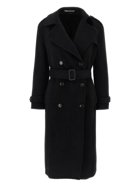 Tagliatore double-breasted belted coat