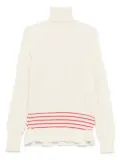 Chloé ribbed turtleneck stripe-detail sweater - Neutrals