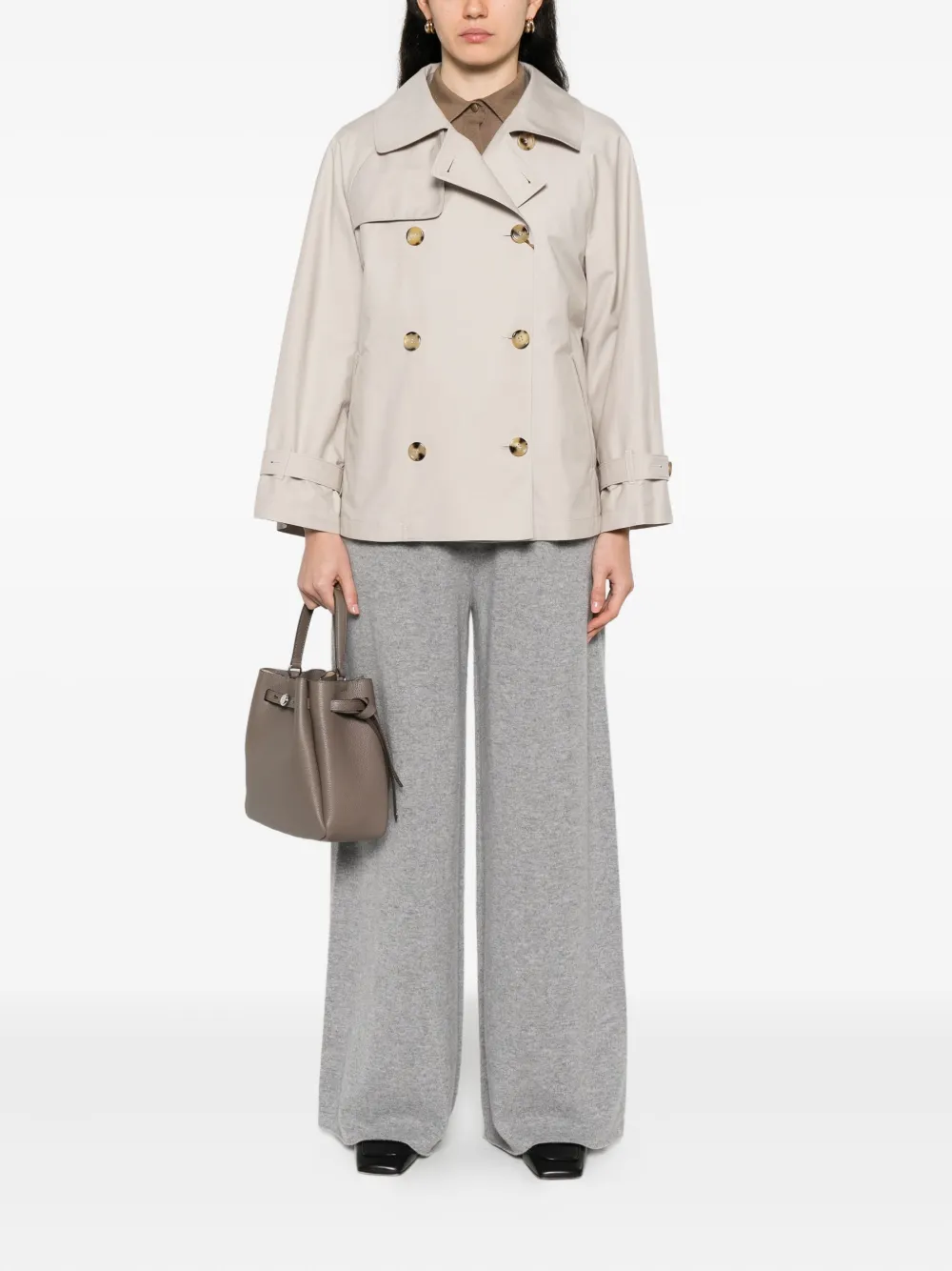 Max Mara Sailorjas met dubbele rij knopen Beige
