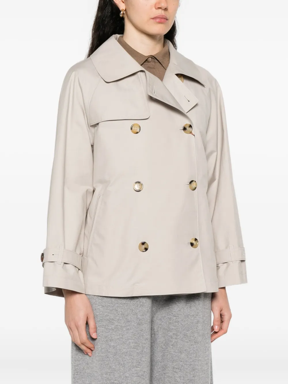 Max Mara Sailorjas met dubbele rij knopen Beige