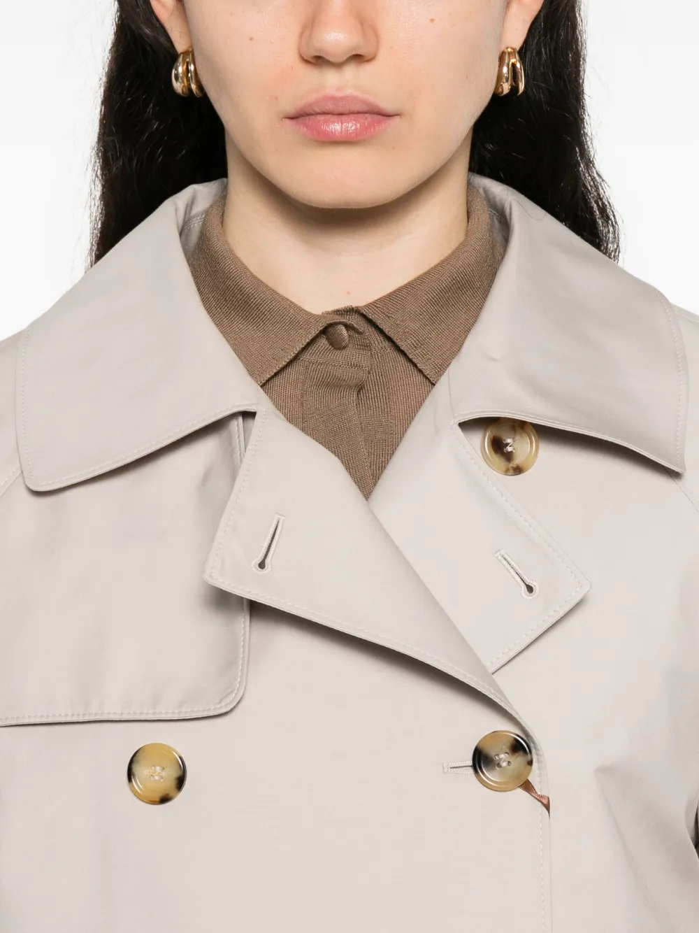 Max Mara Sailorjas met dubbele rij knopen Beige