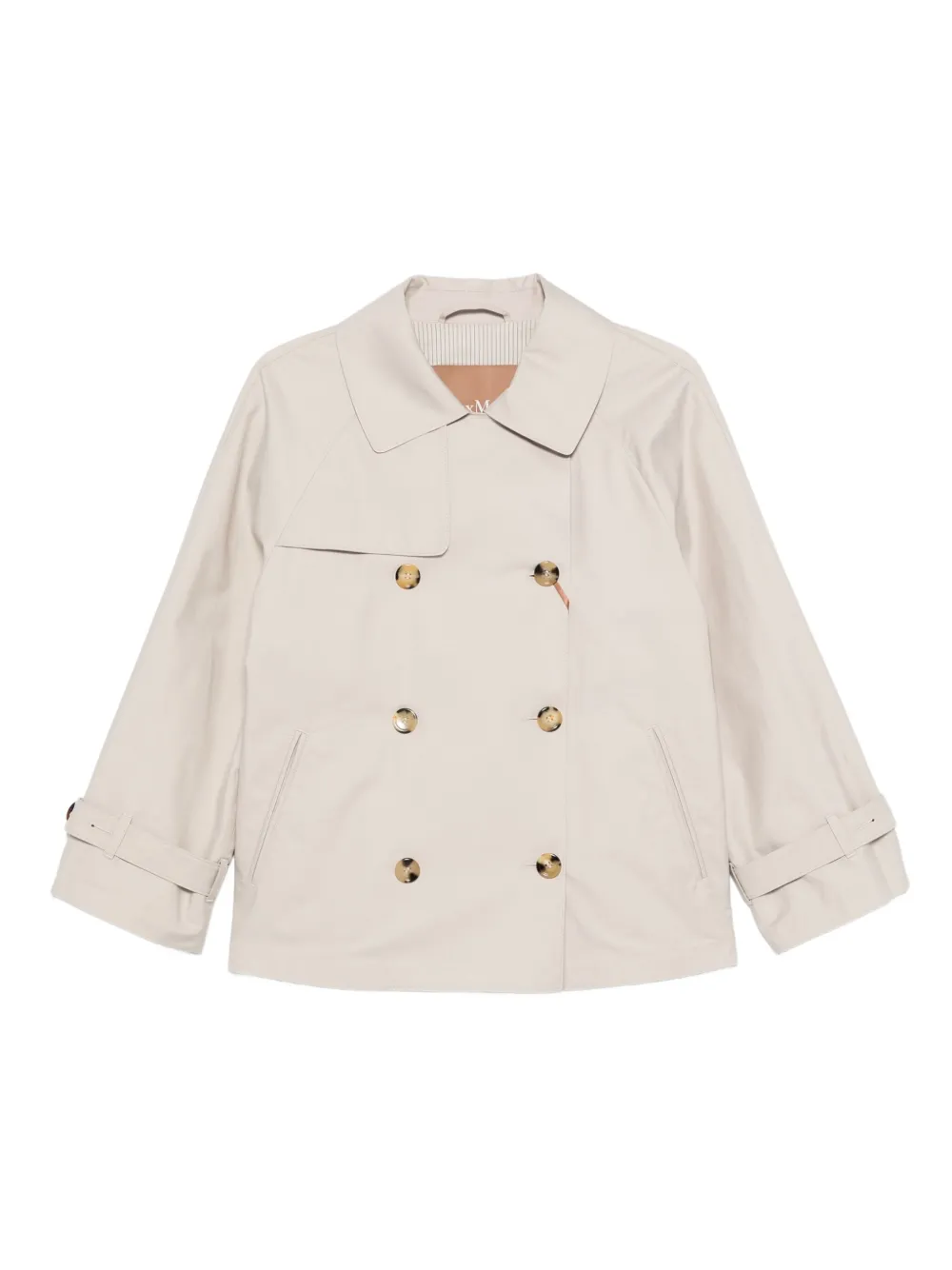 Max Mara Sailorjas met dubbele rij knopen Beige