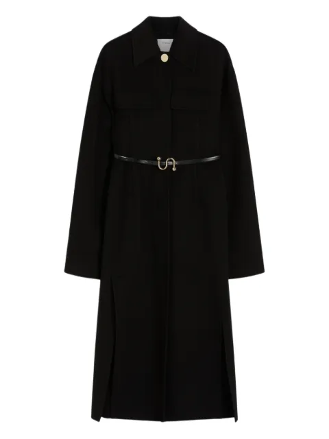 Sportmax belted classic-collar coat