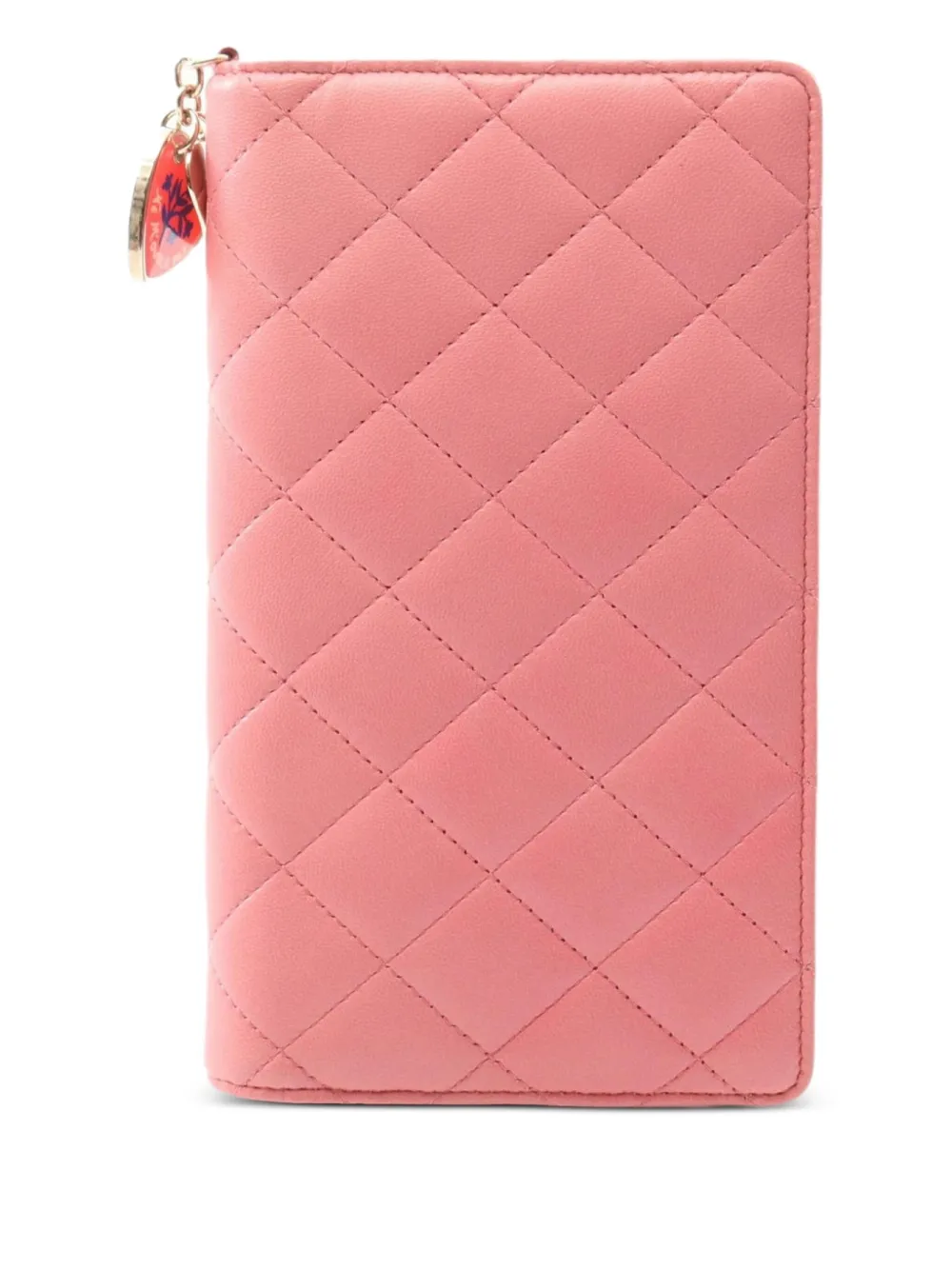 CHANEL Pre-Owned 2008-2009 matelasse wallet - ピンク CHANEL Pre-Owned 2008-2009 matelasse wallet - ピンク