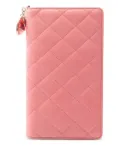CHANEL Pre-Owned 2008-2009 matelasse wallet - Pink