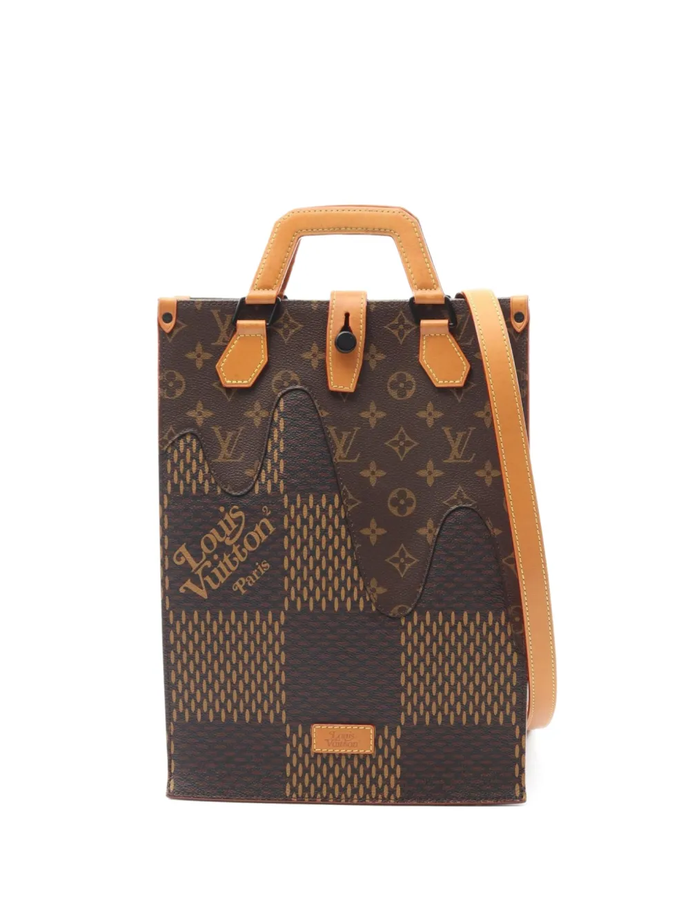 x Nigo 2020 mini Damier Ebène Giant handbag