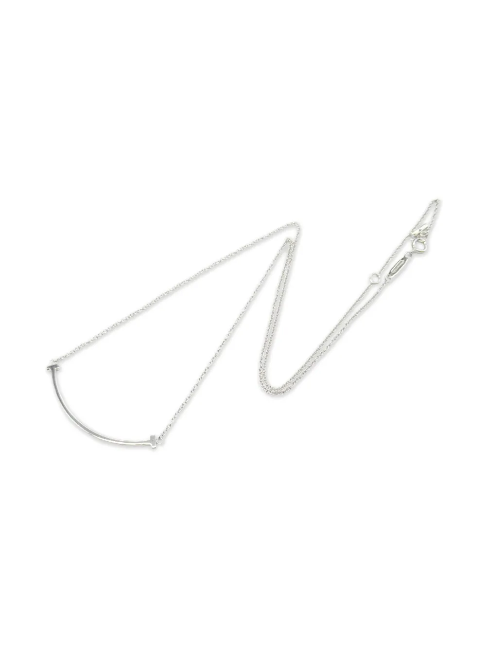 Tiffany & Co. Pre-Owned 2010s 18K white gold T-smile necklace | Women | Image 2